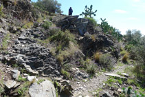 Després de creuar un barranc, ens enfilem uns metres més.