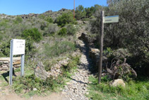 Trencall del camí antic al Cap de Creus.