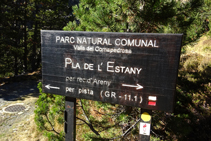 Senyalització del Parc Natural Comunal.