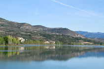 L´embassament de Terradets o de Cellers, un oasis enmig d´una zona molt seca.