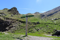 Trencall del camí de la canal de Pigolo i el Carrilet.