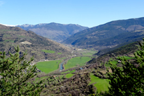 Vista del fons de vall des de Malmercat.