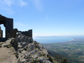 Castell de Sant Salvador de Verdera des de Sant Pere de Rodes