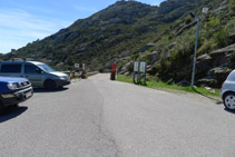 Aparcament que hi ha al final de la carretera d´accés al monestir de Sant Pere de Rodes.