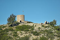 El Molí del Rector i les restes del castell estan situats a dalt de tot del puig Molí, a 302 m d’altitud.