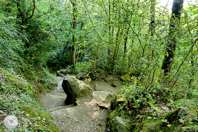 El salt de Sallent i els cingles de Casadevall des de Rupit 1 