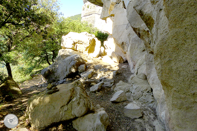 El salt de Sallent i els cingles de Casadevall des de Rupit 1 