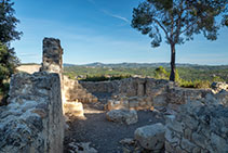 Restes de l’església de Santa Maria del Pla dels Albats.