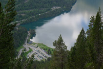 Llac d´Orédon i pàrquing del llac d´Orédon.