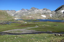 Vistes en direcció E des de l´estany Azul Superior.