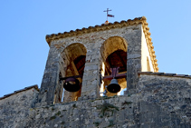 Detall del campanar de Santa Cecília.