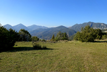 Extenses vistes de l´Alta Garrotxa des del mirador de Palomeres.