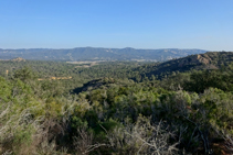 La vall de Ridaura pujant als Carcaixells.