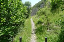 Arribem al final del Camí Natural de l´embassament de Lanuza.