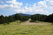 Un dels camins es dirigeix al S, cap al Prat Muntaner.