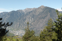 Panoràmica cap a Andorra la Vella i el Solà d´Andorra.