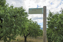 Inici del camí de terra.