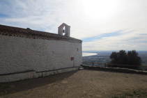 Ermita de Sant Onofre, situada en un lloc privilegiat.