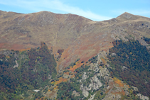 Les tonalitats ocres del falgar a les muntanyes de la Vall d´Aran.