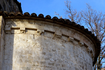 Detall de l´absis de Sant Andreu del Coll.