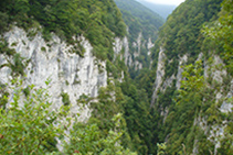 El canyó o gorja d´Holzarté, a la nostra dreta.