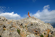 A punt de coronar el cim del Pollegó Superior (2.506m).