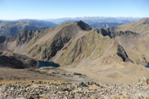 El pic de Sanfonts (2.885m) i l´estany Negre.