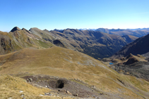 Panoràmica de la capçalera de la vall de Ransol, des de la collada dels Meners.