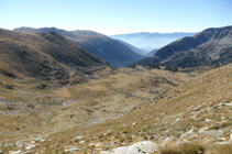 El vessant meridional del circ dels Colells.