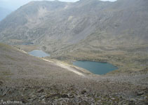 Vista dels tres estanys d´Angonella.