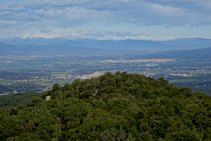 El massís del Canigó dels del puig de Cadiretes.