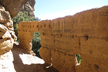 Interior de la balma.