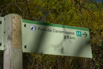 Trencall de la font de Canemassos.