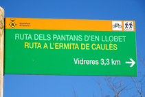 Senyalització de la "Ruta dels Pantans d´en Llobet".