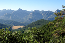 La serra de Picancel i la vall de Vilada.