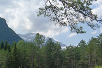 Vista cap a l´O: massís del Mont Perdut.