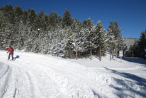 Ens desviem a l´esquerra i deixem enrere a la dreta la pista que arriba fins a Sant Joan de l´Erm.