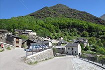 Entrada del poble de Capdella.