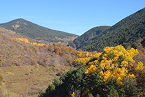 Capçalera de la vall de Siarb, amb el port del Cantó al fons.