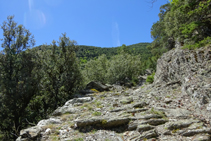 Camí empedrat a les bordes d´Arnui.